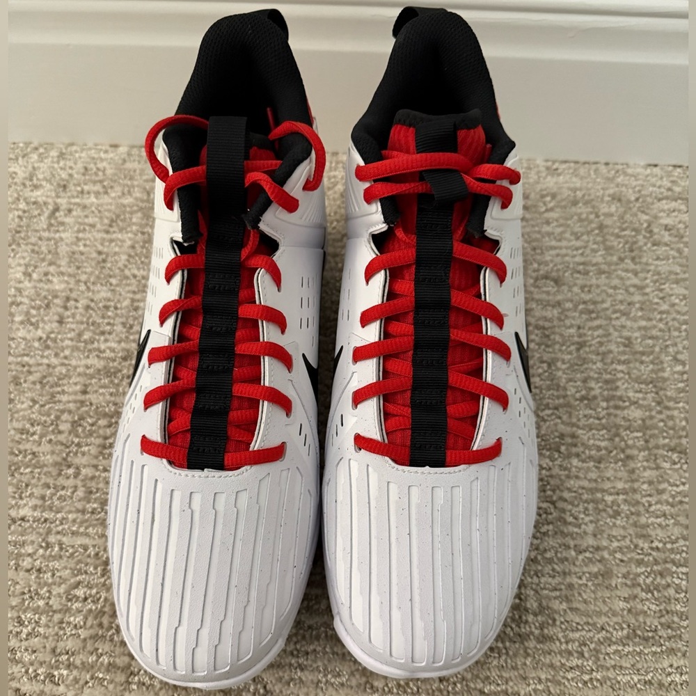 Nike Men’s Alpha Menace Strong Football Cleat White/University Red - NEW 9.5